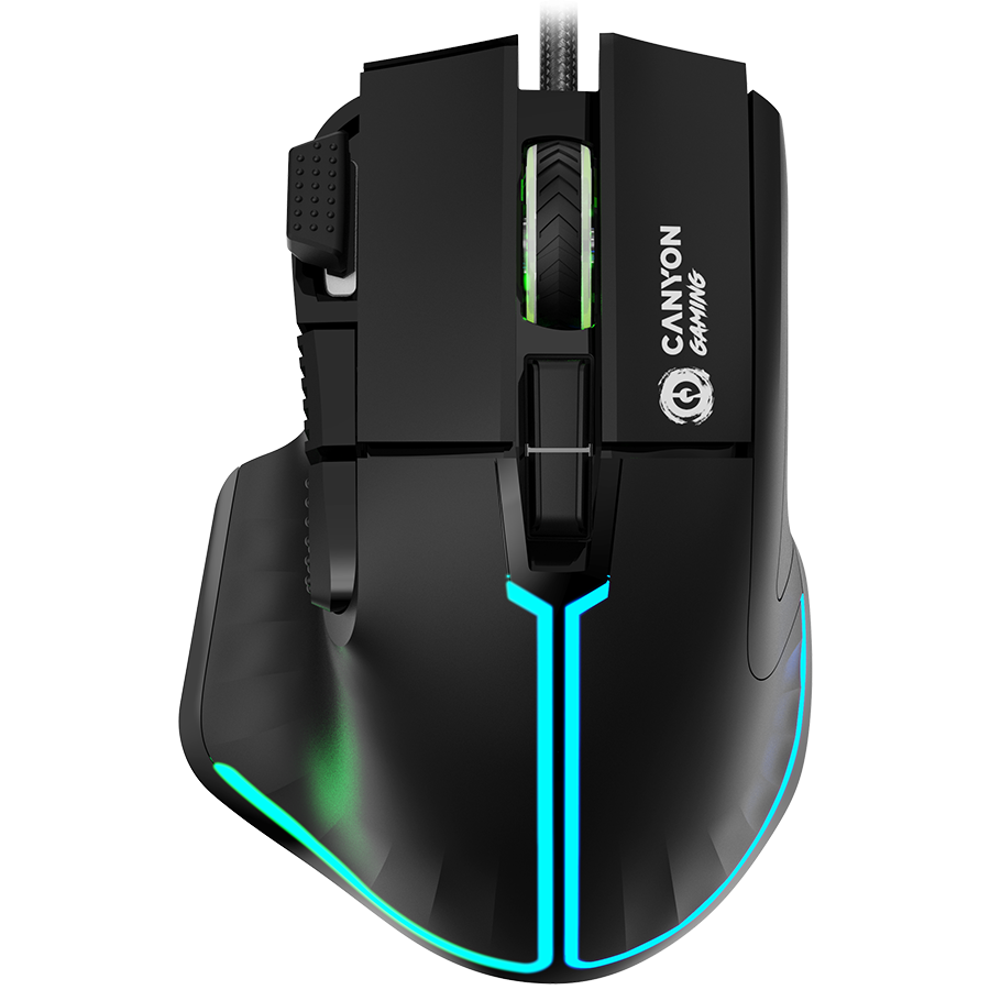 CANYON Gaming Mouse Fortnax GM-636 RGB 9buttons Wired Black | dynacor.co.za
