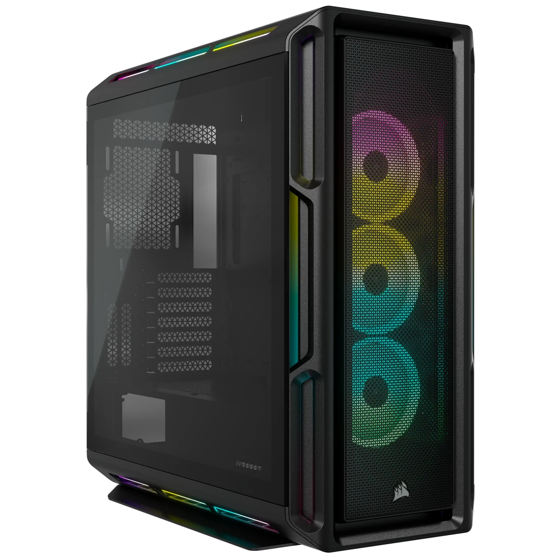 CORSAIR 5000T RGB Black Tempered Glass Mid-Tower; 2x 3.5'' | 4x 2.5'' Drive Bays; Up to 360mm Radiator compatible; 4x 120mm fan incl | dynacor.co.za