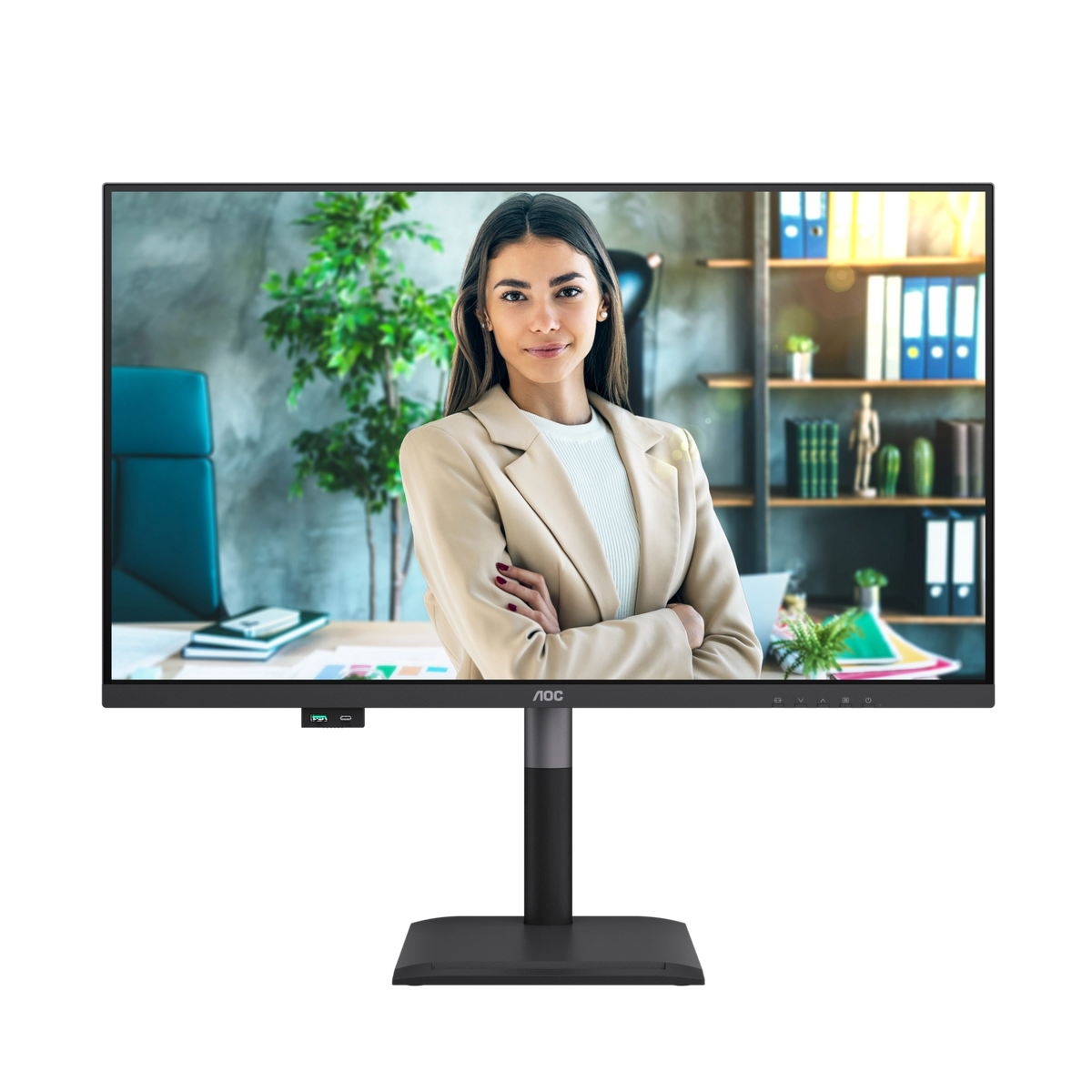 AOC Q32P4C 31.5''W|QHD 100Hz|1H1DP3USB-C(96W/15W);USB hub;Spk; G-sensor| KVM; HAS; Pivot; Swivel|3YR Warranty | dynacor.co.za