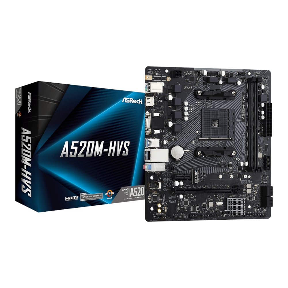 ASRock A520M-HVS AMD AM4 M-ATX Motherboard | dynacor.co.za