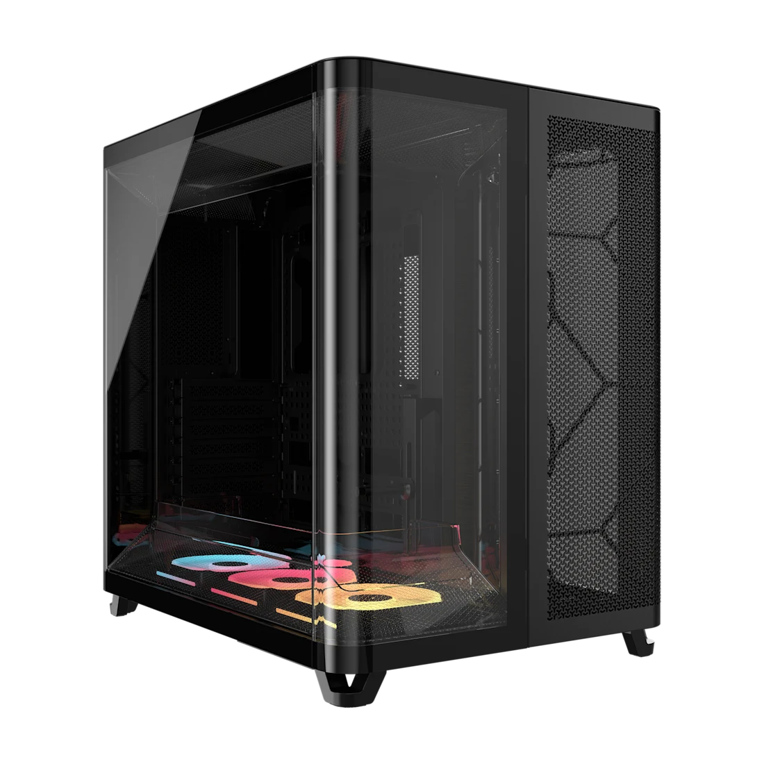 CORSAIR AIR 5400 LX-R RGB iCUE LINK Triple Chamber Mid-Tower PC Case ;3x Fans included;2x 2.5'' ; 1x 3.5''; Black | dynacor.co.za