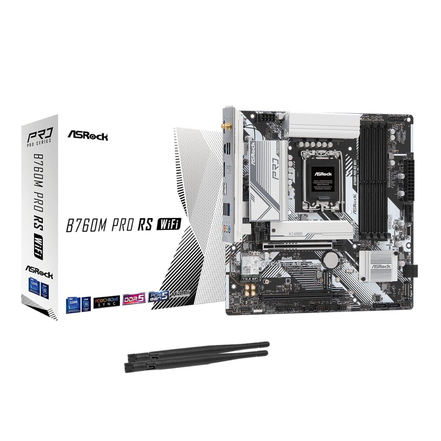 ASRock B760M Pro RS WiFi Intel LGA 1700 MATX Gaming Motherboard | dynacor.co.za