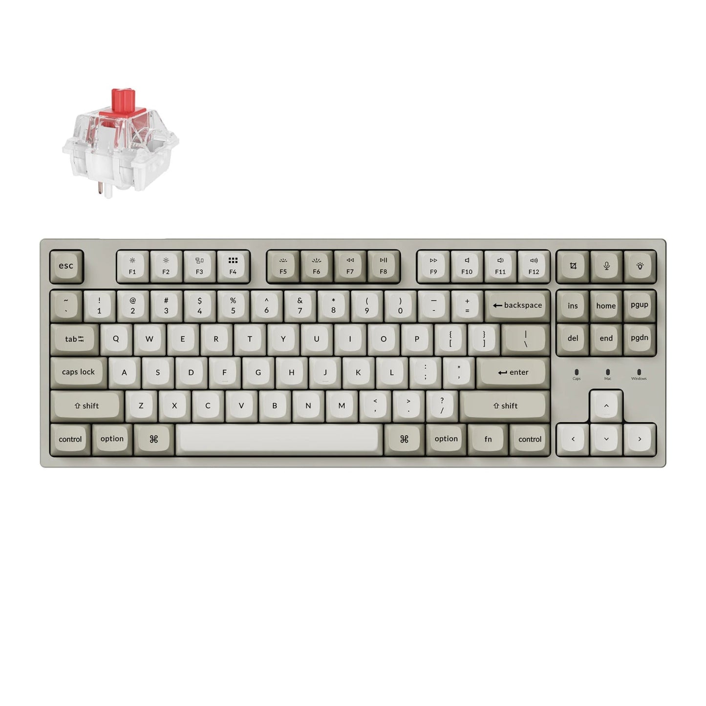 Keychron C1 Pro 8K 80% Super Red Hot-swappable RGB Wired Mechanical Keyboard | dynacor.co.za