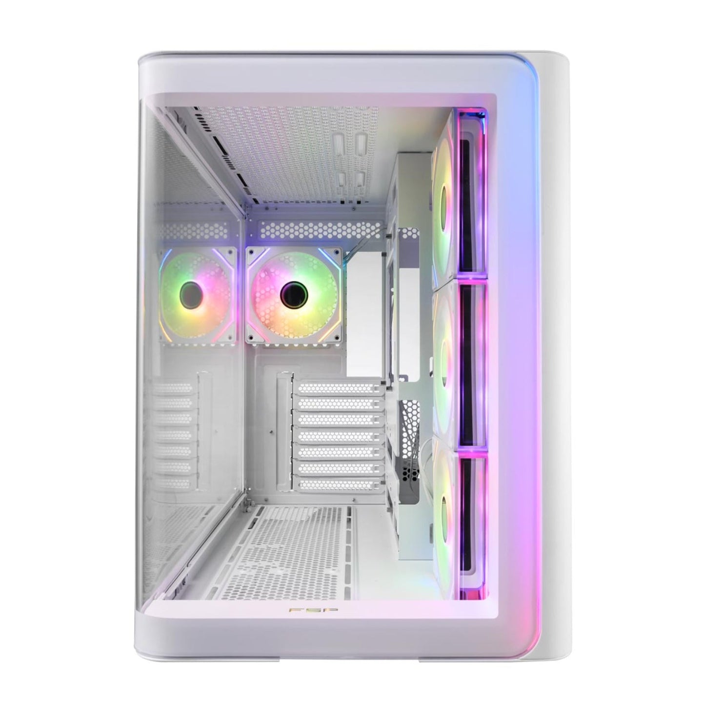 FSP M580 ARGB ATX Mid Tower Gaming Chassis - White | dynacor.co.za