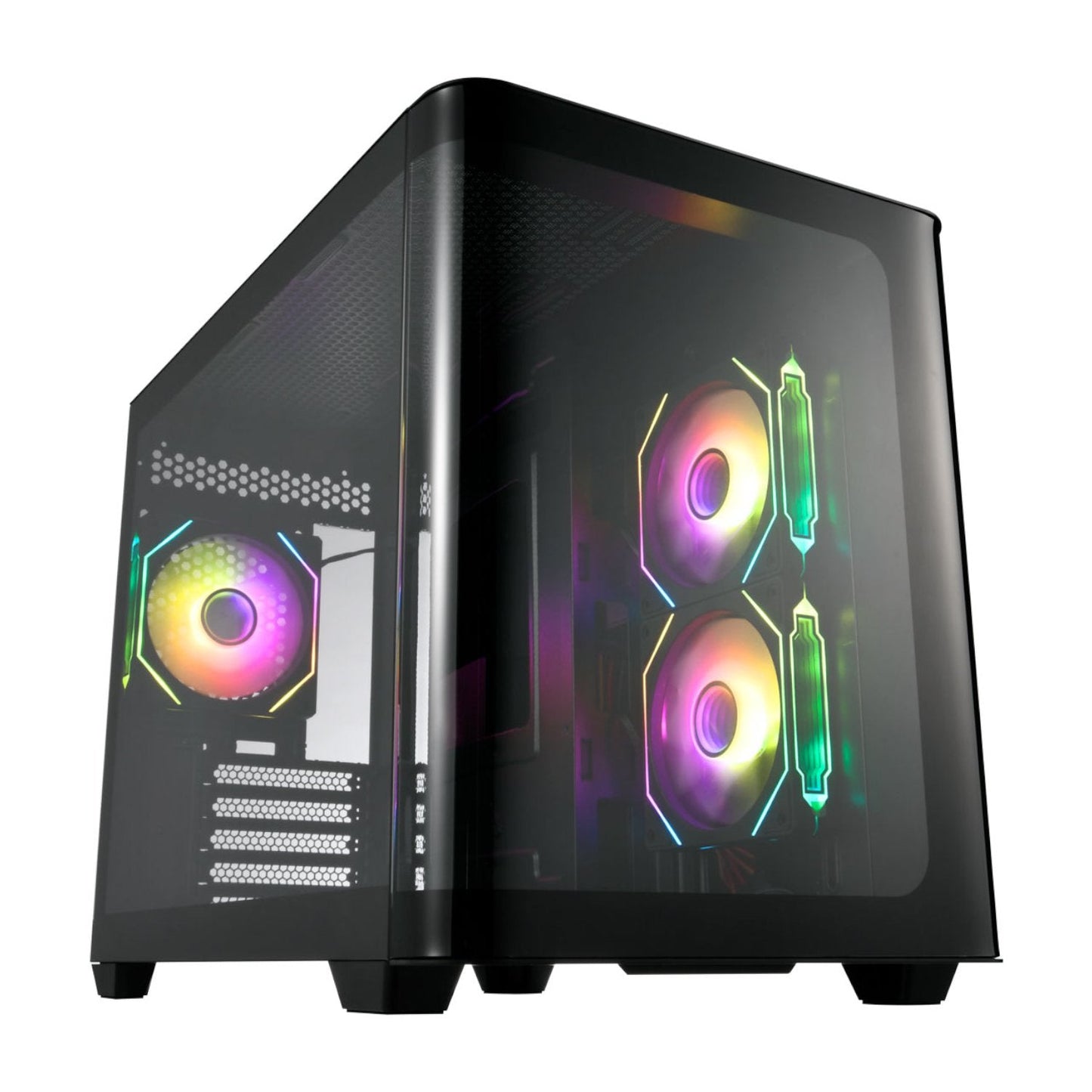 FSP S380 ARGB M-ATX Mid Tower Gaming Chassis - Black | dynacor.co.za