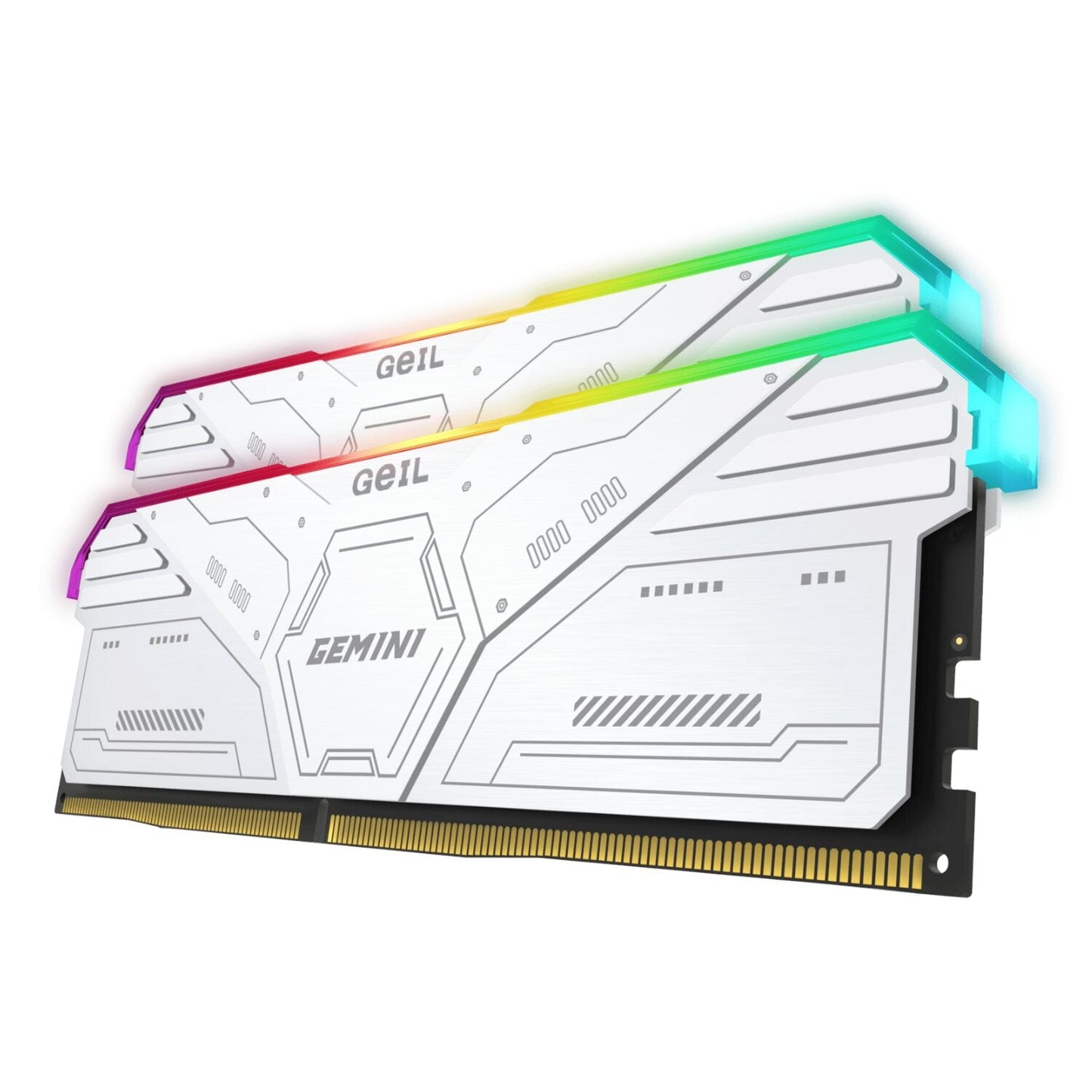 GeiL Gemini RGB 32GB KIT(2X16GB) 6000MHz DDR5 Desktop Gaming Memory - White | dynacor.co.za