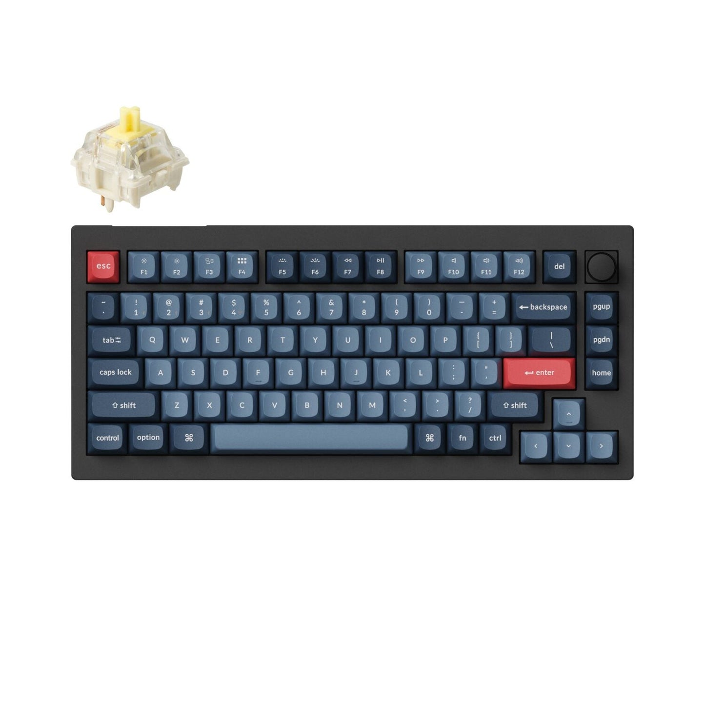 Keychron V1 Max QMK/VIA Wireless Custom Mechanical Keyboard | BANANA Switches – Black | dynacor.co.za