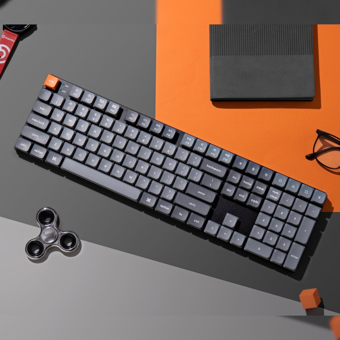 Keychron K5 Max QMK/VIA Full-sized Wireless Custom Mechanical Keyboard | BROWN Switches | dynacor.co.za