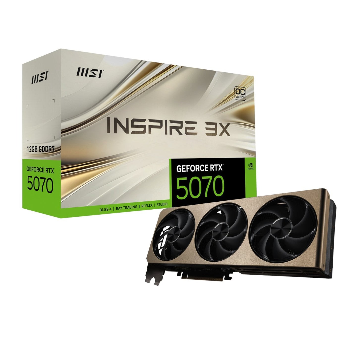 MSI GeForce RTX 5070 INSPIRE 3X OC 12GB Graphics Card | dynacor.co.za