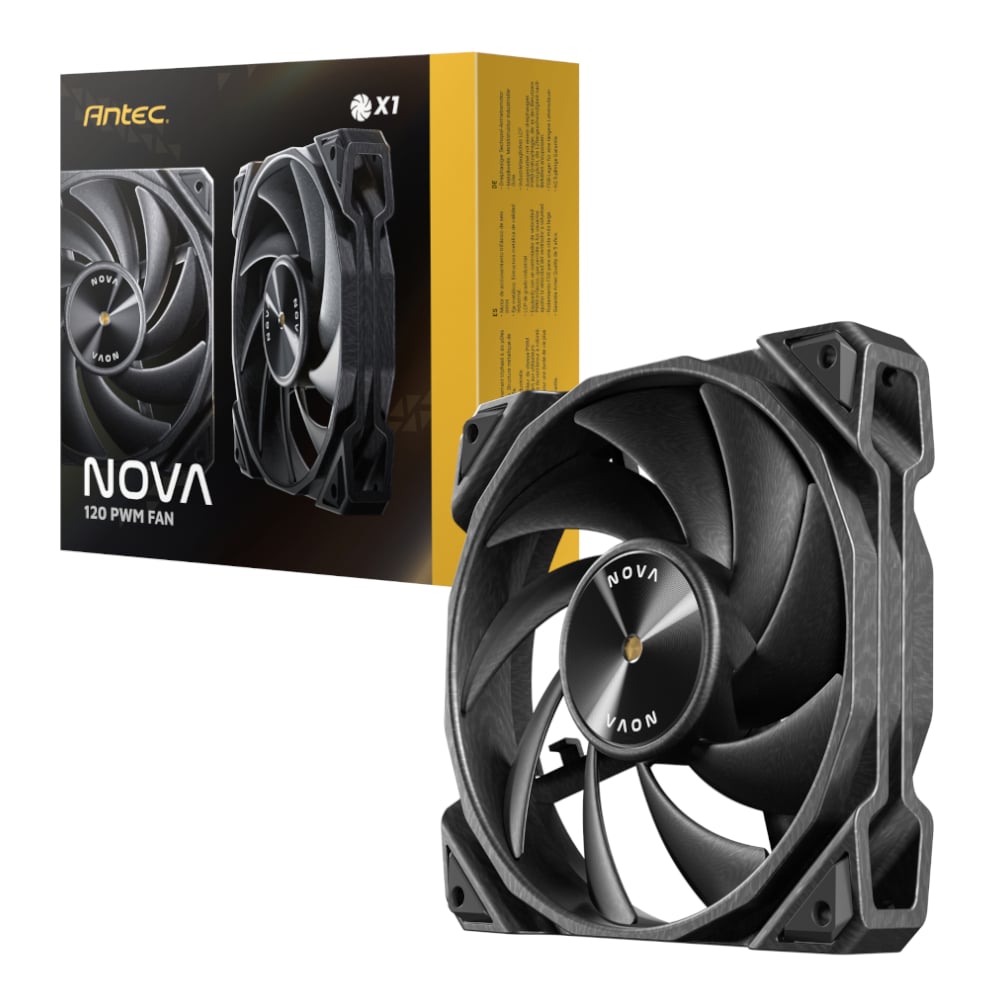 Antec NOVA 120 PWM Fan with Speed Controller - Black | dynacor.co.za