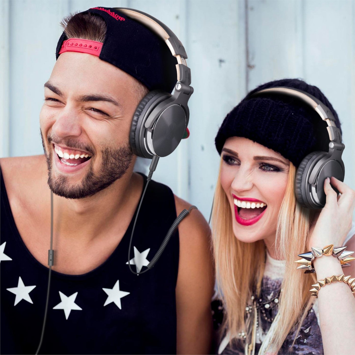 Oneodio Pro 10 Professional Wired Over Ear DJ and Studio Monitoring Headphones - Grey/Gold | dynacor.co.za