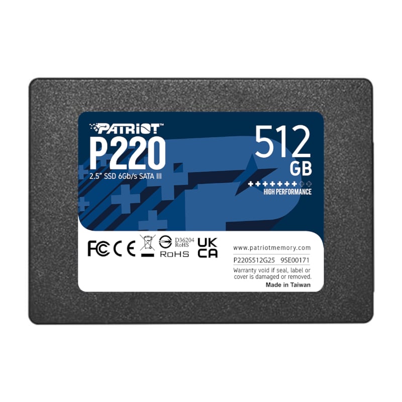 Patriot P220 512GB 2.5" SSD | dynacor.co.za