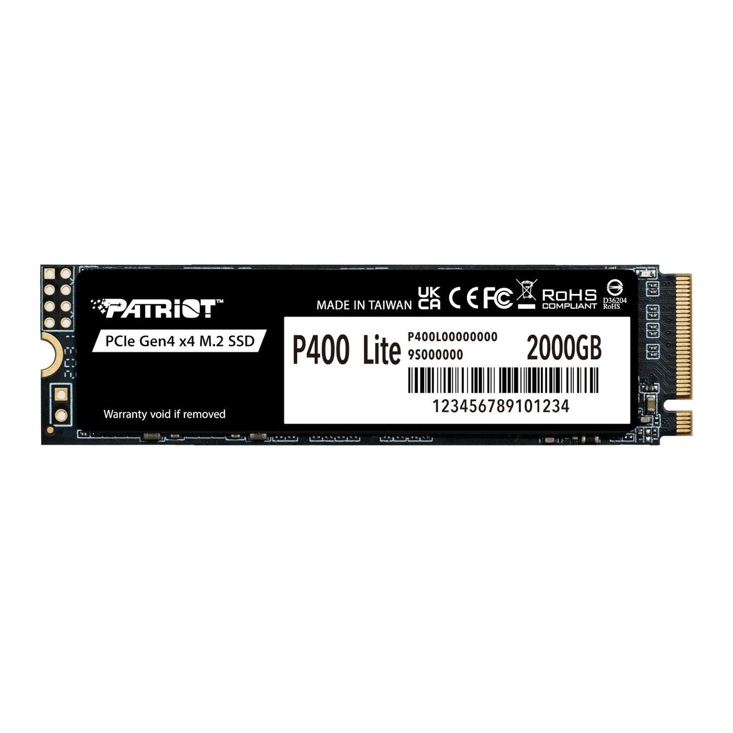Patriot P400 Lite 2TB M.2 PCIe Gen 4 x4 NVMe SSD | dynacor.co.za