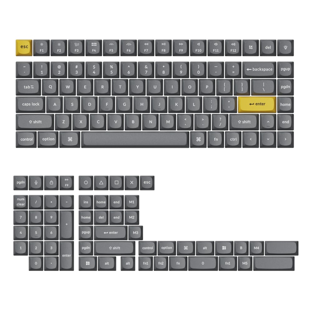 Keychron Double Shot PBT OSA Full Keycap Set – Dark Grey | dynacor.co.za