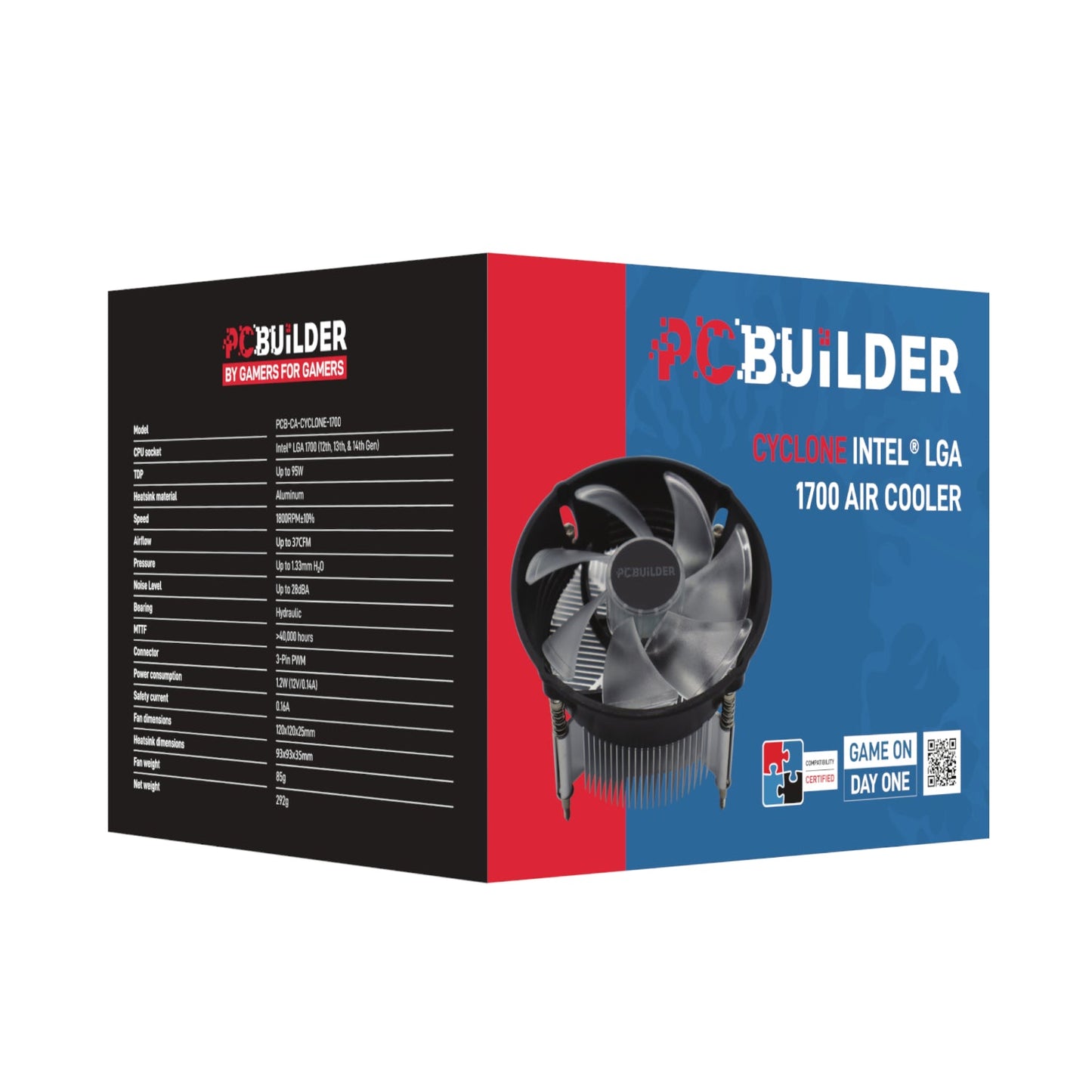 PCBuilder CYCLONE Intel® LGA 1700 Air Cooler | dynacor.co.za