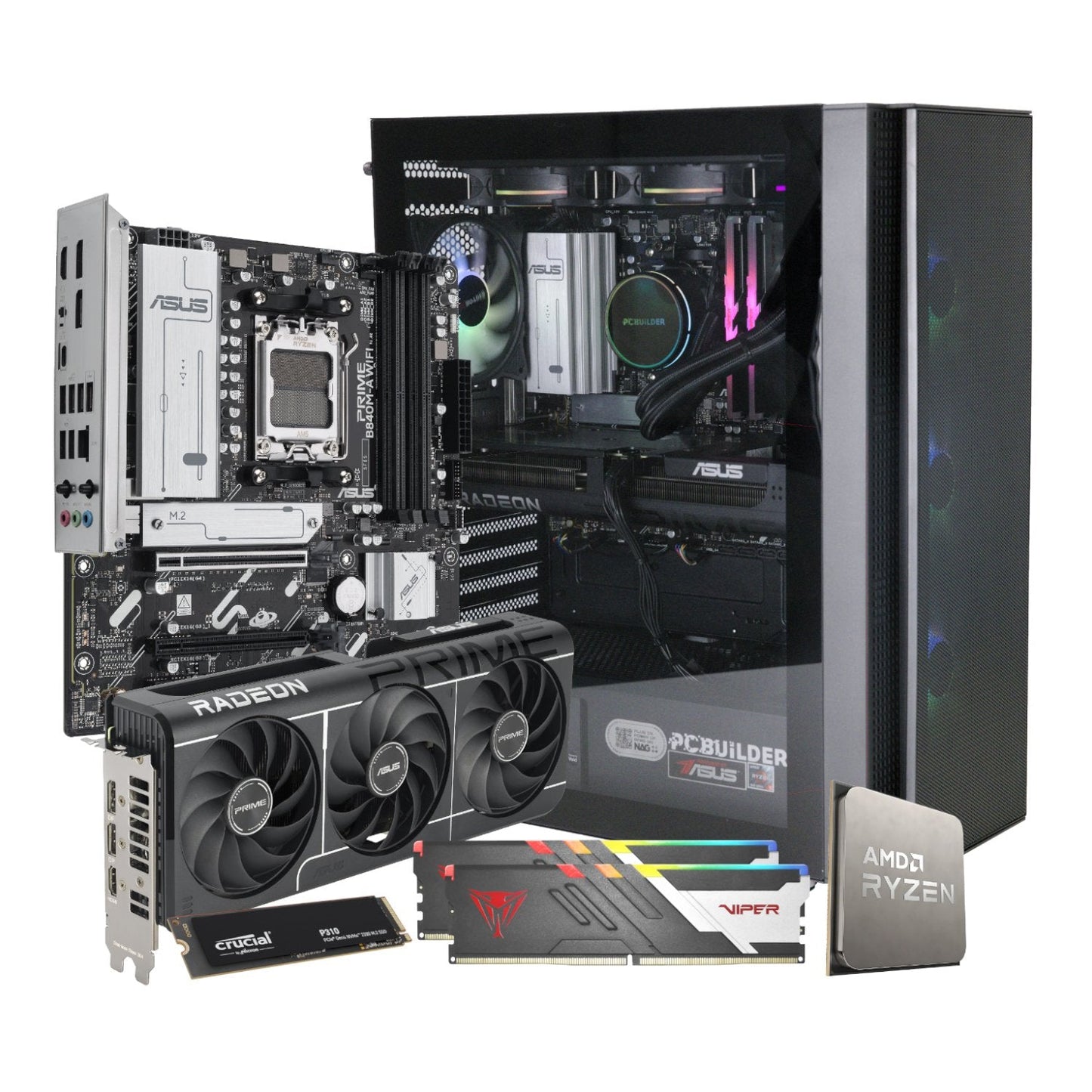 PCBuilder Ryzen 5 7600 SEEKER Windows 11 Gaming PC | dynacor.co.za
