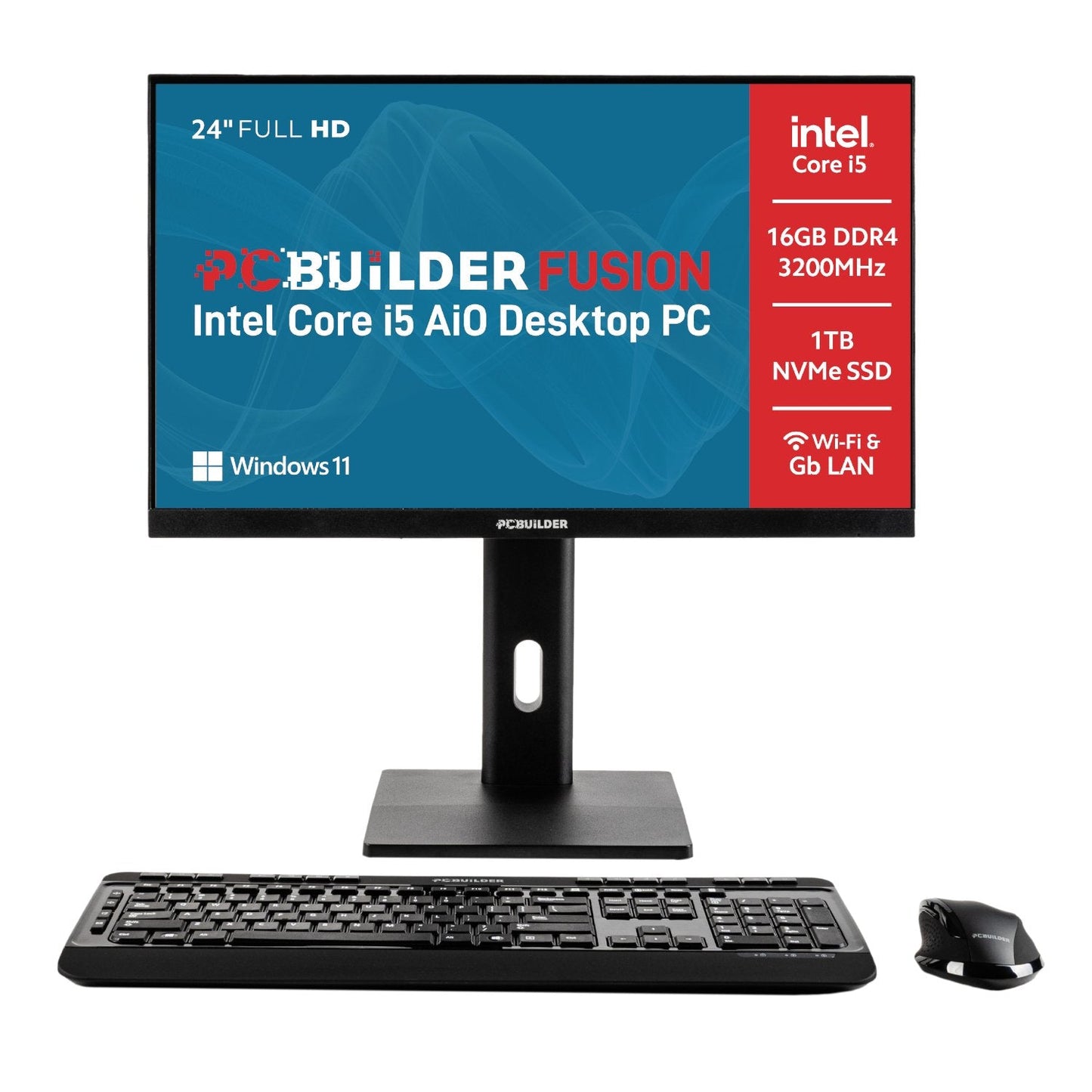 PCBuilder FUSION 24"? Intel Core i5-14400 Windows 11 AiO Desktop PC | dynacor.co.za