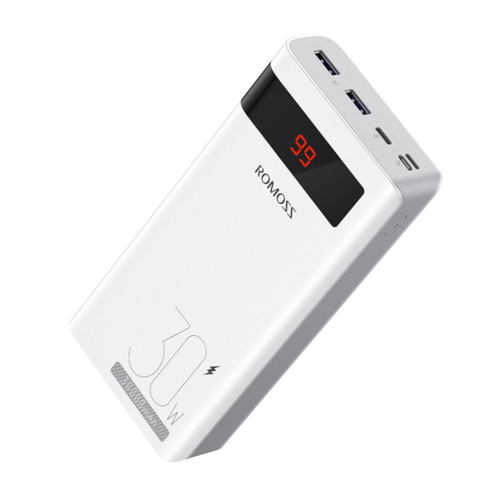 Romoss Sense 8PS Pro 30000mAh 30W Fast Charge Power Bank - White | dynacor.co.za