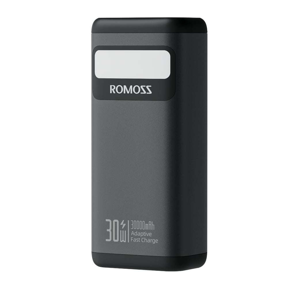 Romoss PMT30 30000mAh 30W Fast Charge Power Bank – Black | dynacor.co.za