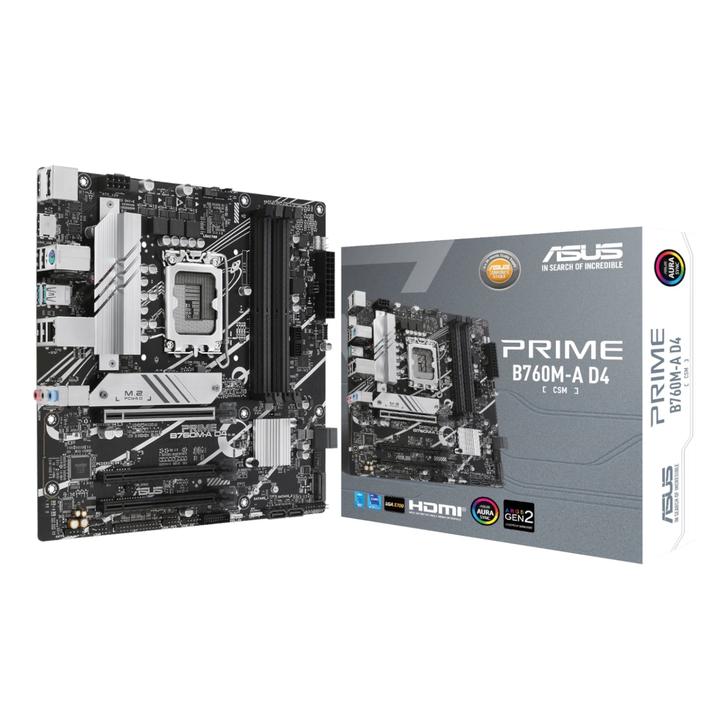 Asus PRIME B760M-A D4 CSM LGA 1700 M-ATX Motherboard | dynacor.co.za