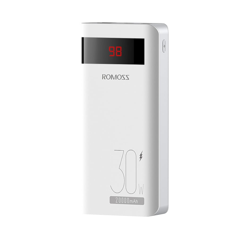 Romoss Sense 6PS Pro 20000mAh 30W Fast Charge Power Bank - White | dynacor.co.za