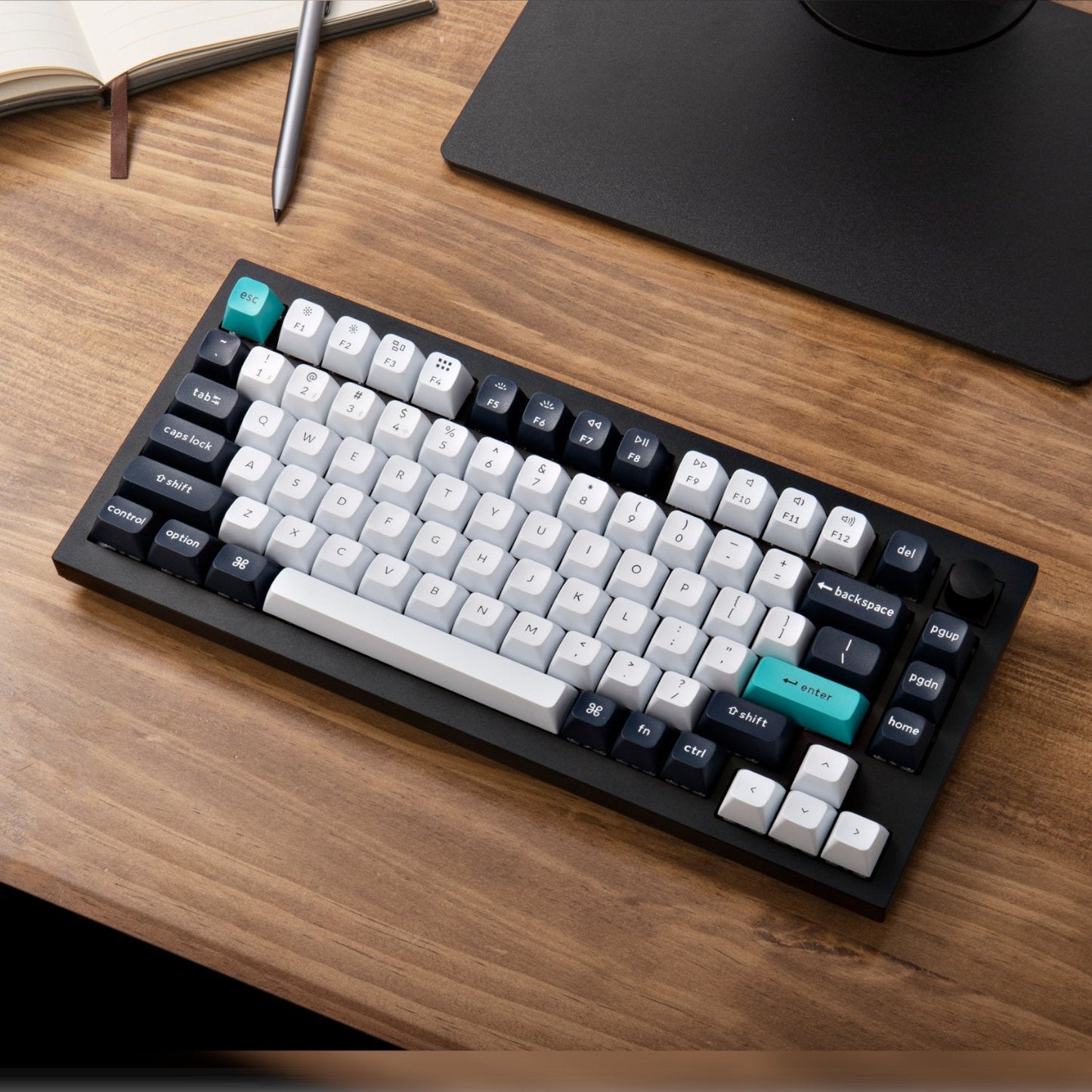 Keychron Q1 Max QMK/VIA RGB Wireless Custom Mechanical Keyboard (Gateron RED Switches) - Black | dynacor.co.za