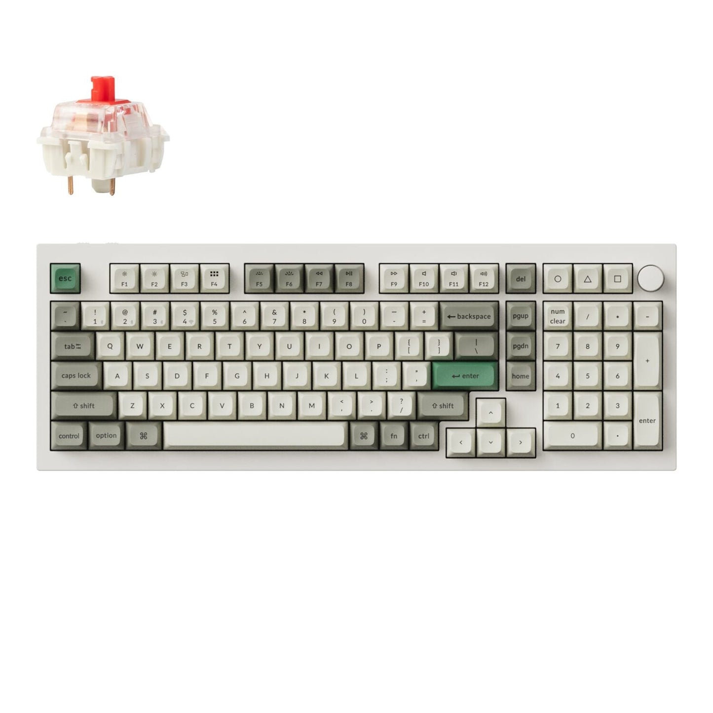 Keychron Q5M-M1 QMK/VIA Wireless Custom Keyboard - Shell White | dynacor.co.za