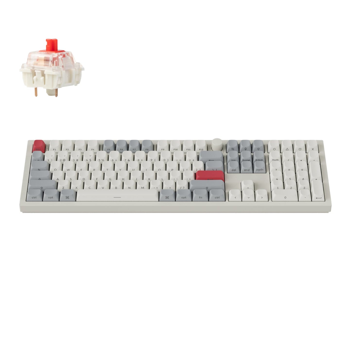 Keychron Q6 Max QMK/VIA Wireless Custom Mechanical Keyboard OSA Gateron Red Jupiter Switches - Shell White | dynacor.co.za