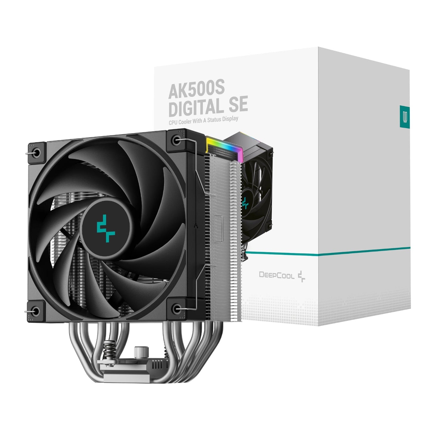 DeepCool AK500S Digital 120mm Air CPU Cooler - Black | dynacor.co.za