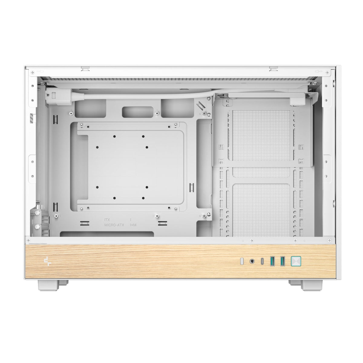 DeepCool CH260 Wood mATX Gaming Chassis White | dynacor.co.za