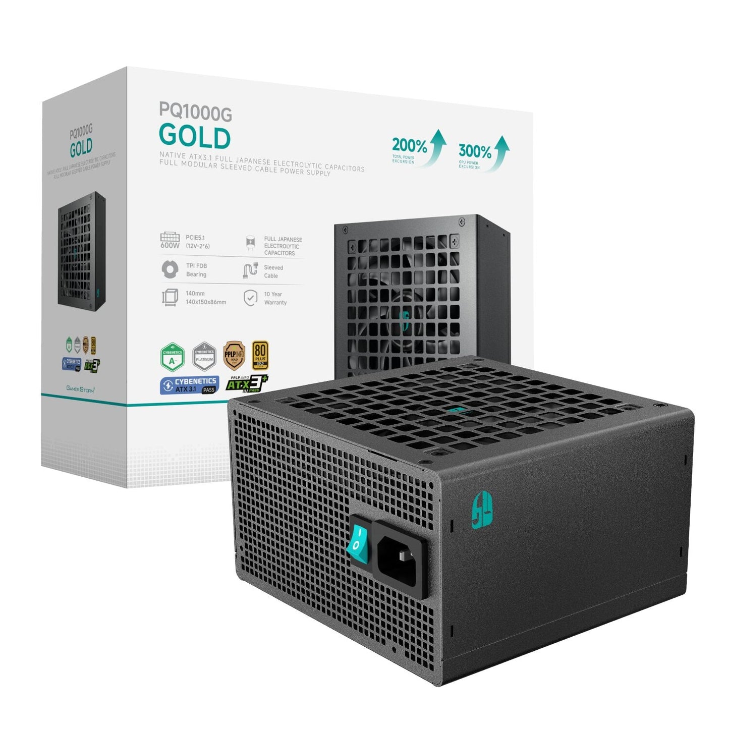 DeepCool Gamerstorm PQ1000G 1000W 80PLUS Gold Fully Modular Power Supply | dynacor.co.za