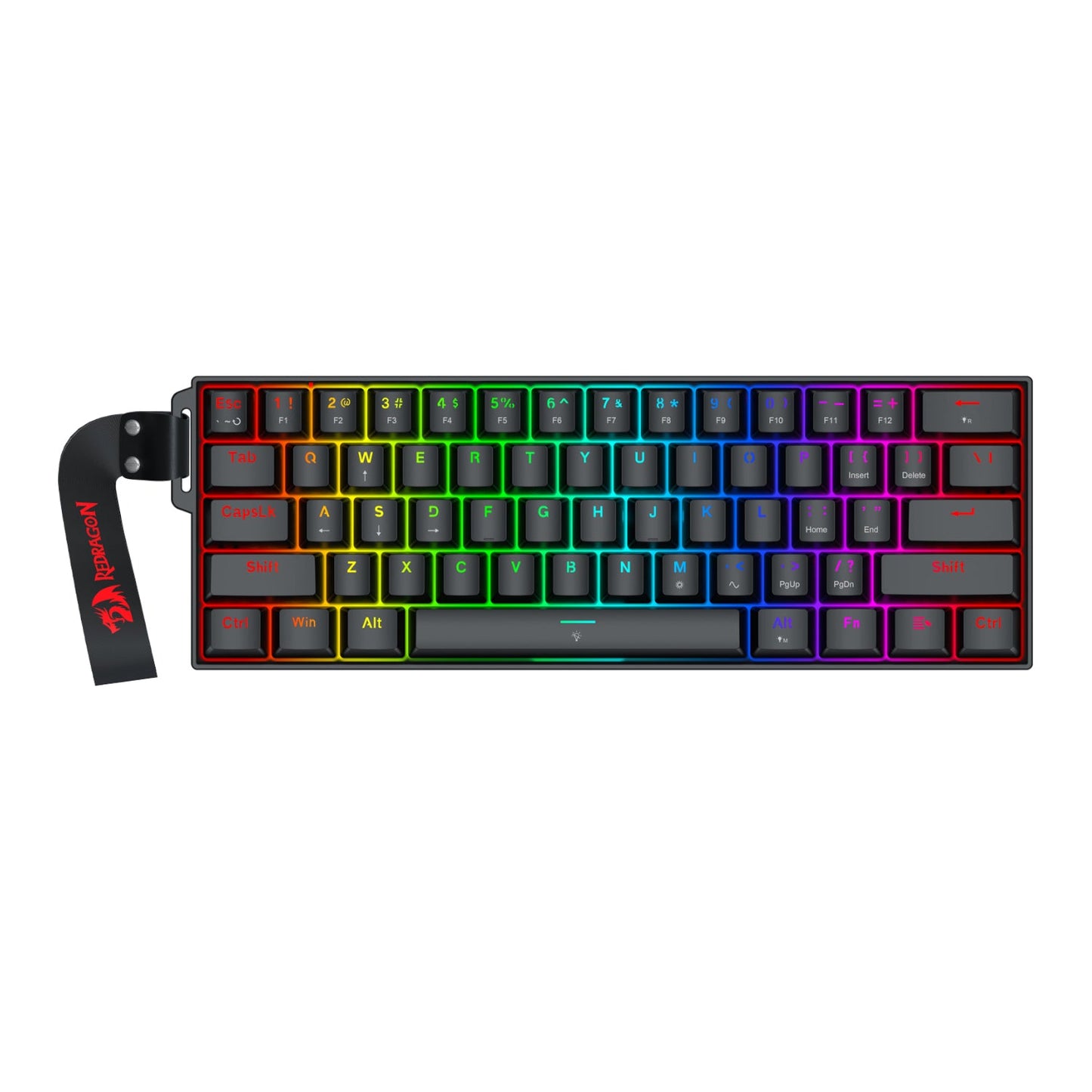 Redragon FIZZ Magnetic Plus 60% RGB Gaming Keyboard - Black | dynacor.co.za