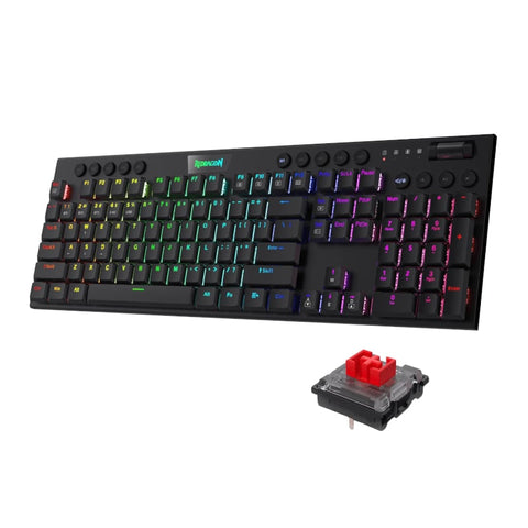 REDRAGON MECHANICAL HORUS WIRELESS GAMING KEYBOARD RED SWITCHES | dynacor.co.za
