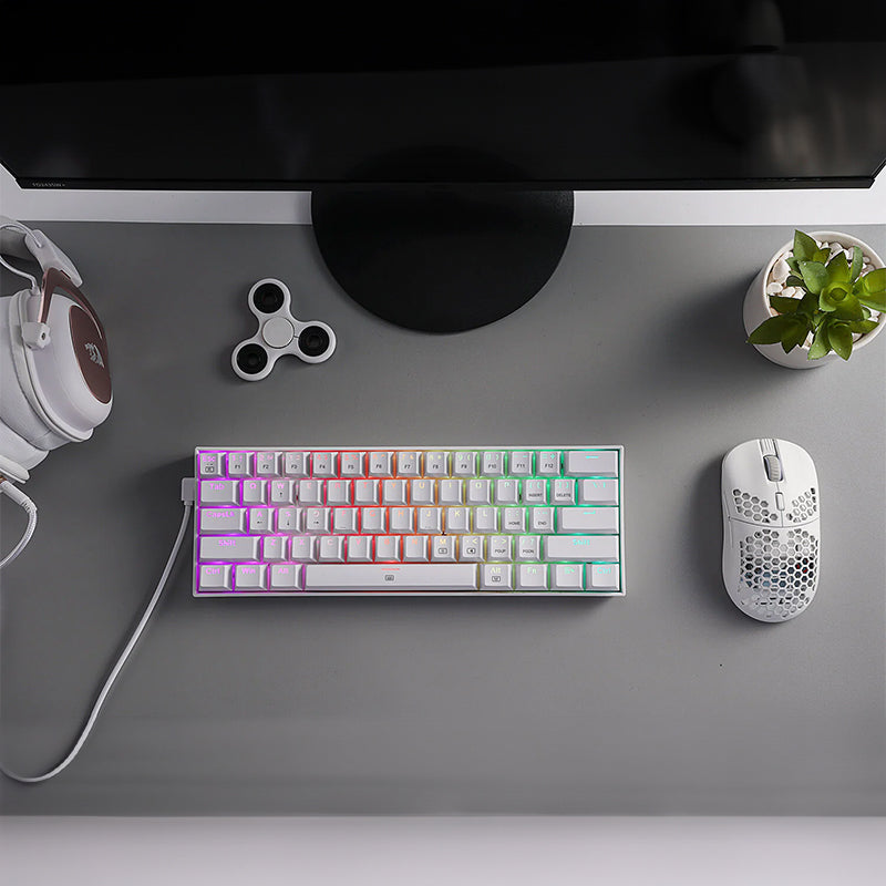 REDRAGON DRAGONBORN Wired Mechanical Keyboard RGB 67Key Design - White | dynacor.co.za