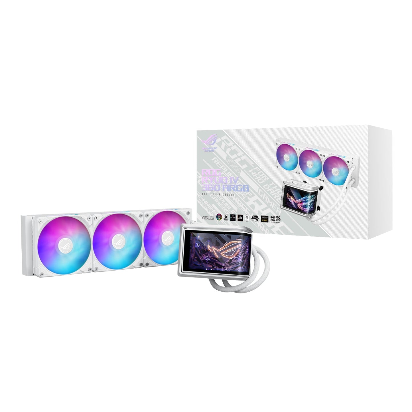 ASUS ROG RYUO IV 360 ARGB Liquid CPU Cooler White Edition | dynacor.co.za