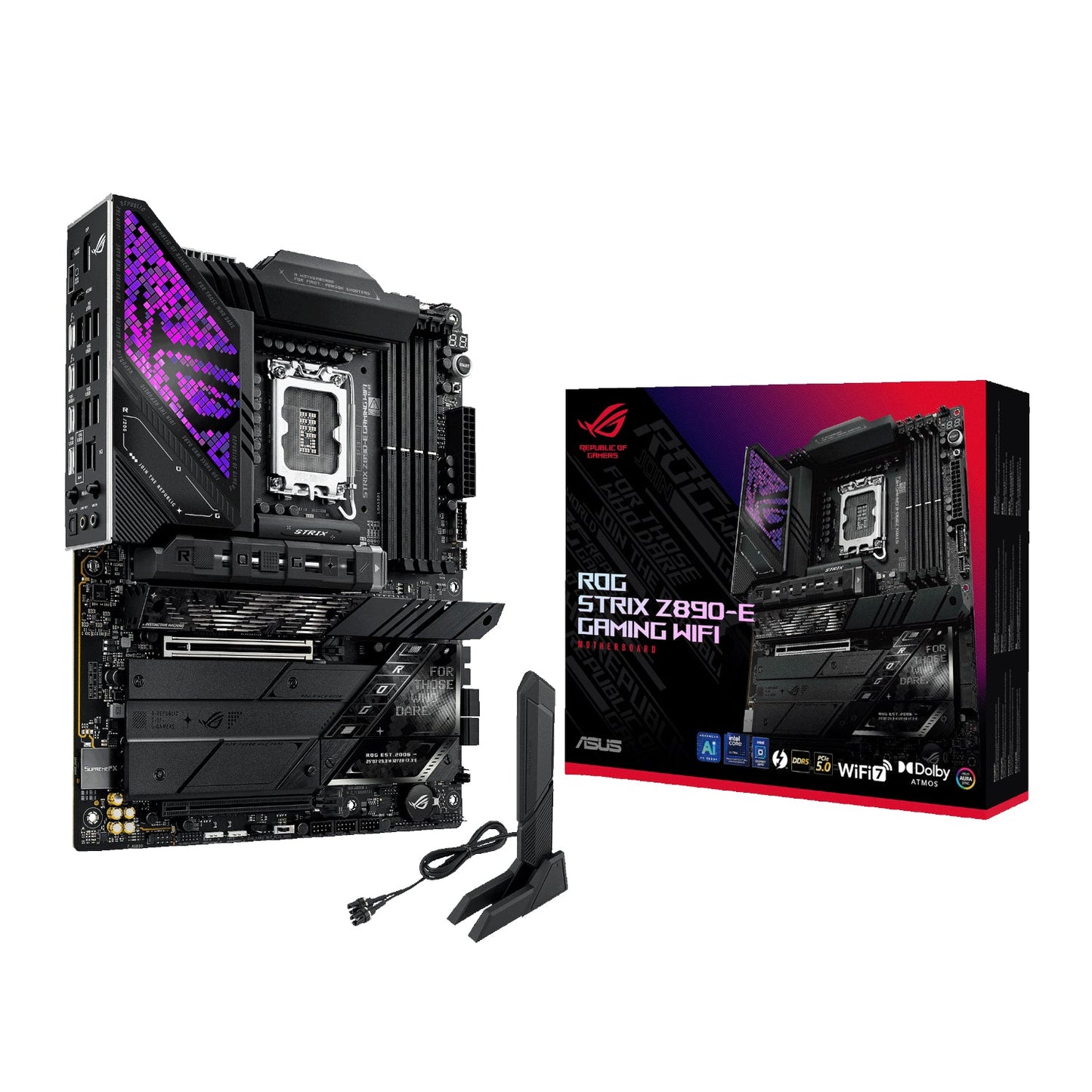 Asus ROG Strix Z890-E Gaming WIFI Intel LGA1851 ATX Gaming Motherboard | dynacor.co.za