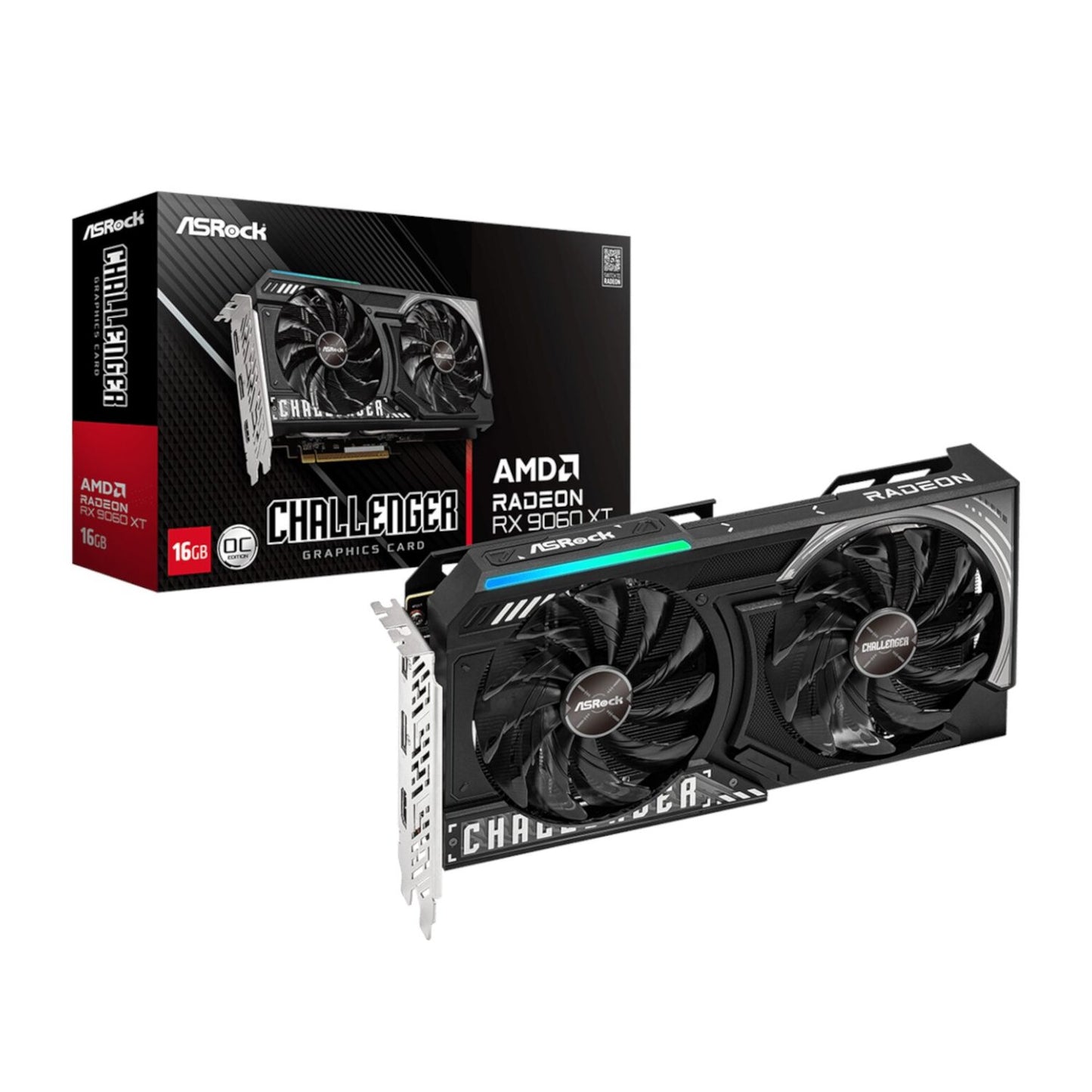 ASRock Radeon™ RX 9060 XT Challenger 16GB OC Graphics Card (RDNA™ 4, PCIe 5.0) | dynacor.co.za