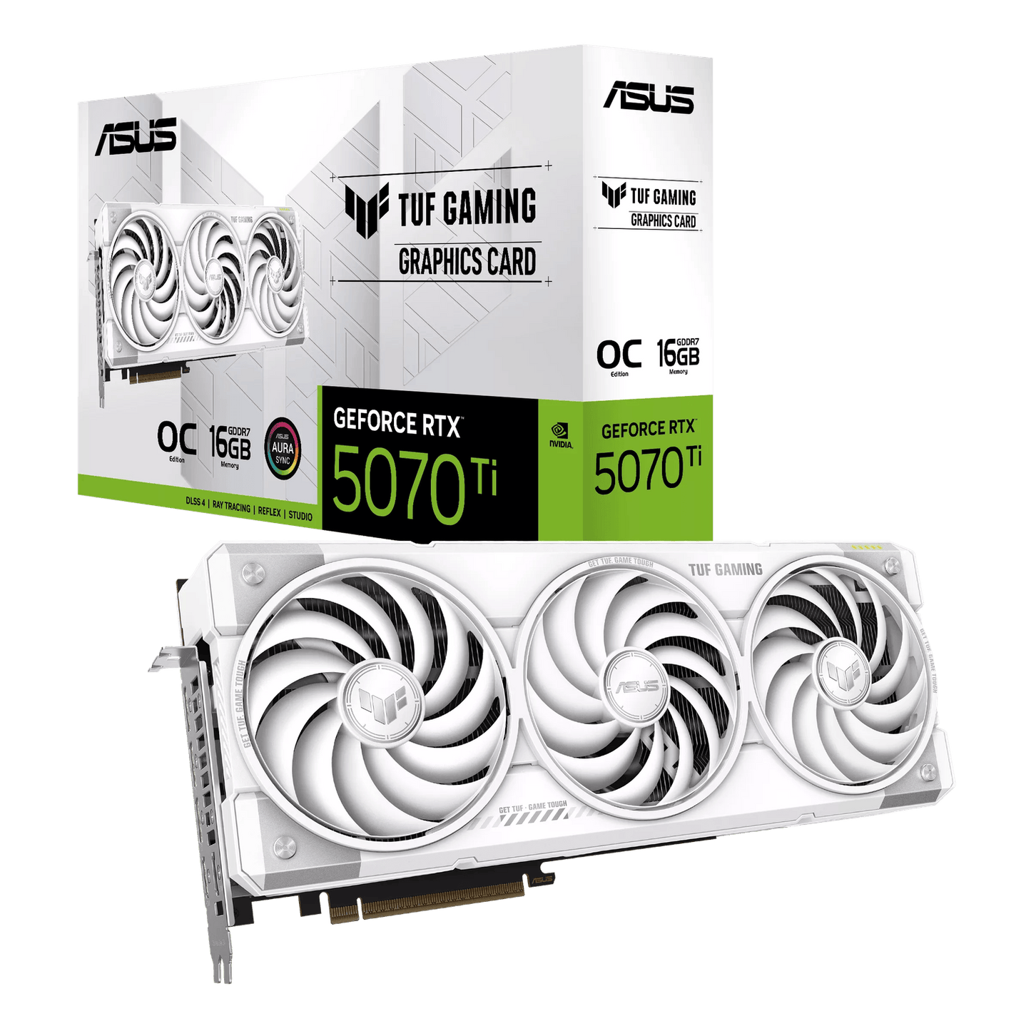 ASUS GeForce RTX 5070Ti TUF GAMING 16GB OC White Graphics Card | dynacor.co.za
