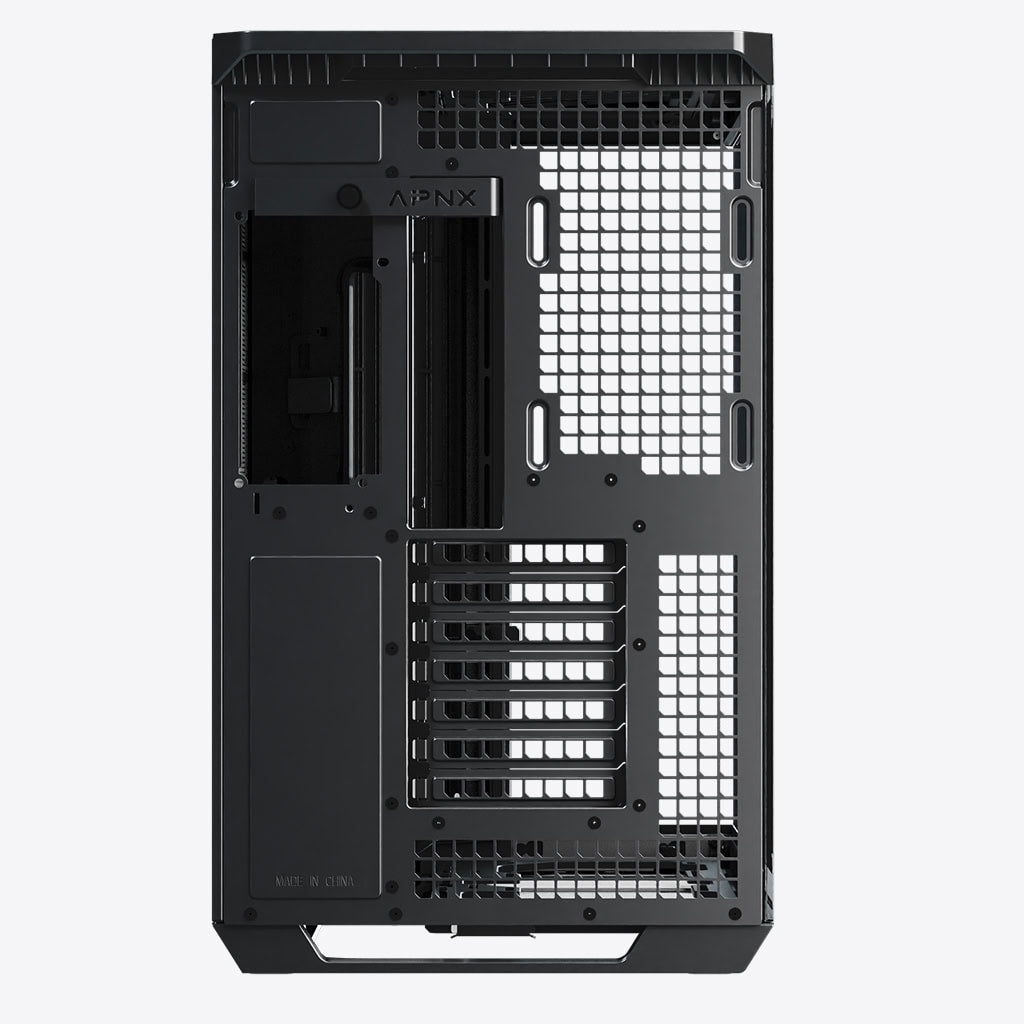 Aerocool APNX V1 premium Black mid-tower ATX case -Supports up to 10 fans - 6x2.5'' or 2x 3.5'' - 360mm radiator; 4 fans +Hub | dynacor.co.za