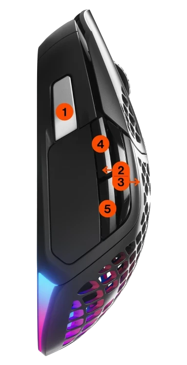 SteelSeries Aerox 5 USB RGB Optical Lightweight Gaming Mouse | dynacor.co.za