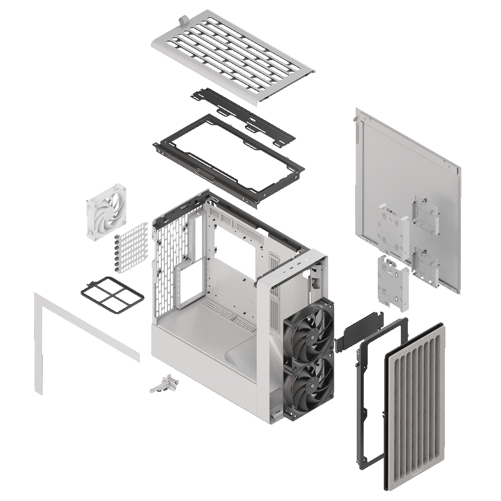 Aerocool HAVN BF 360 White EATX case - Adjustable GPU Bracket - Supports up to 7 fans (0 incl) - 2x 3.5'' or 4x 2.5'' - 420mm Ra | dynacor.co.za