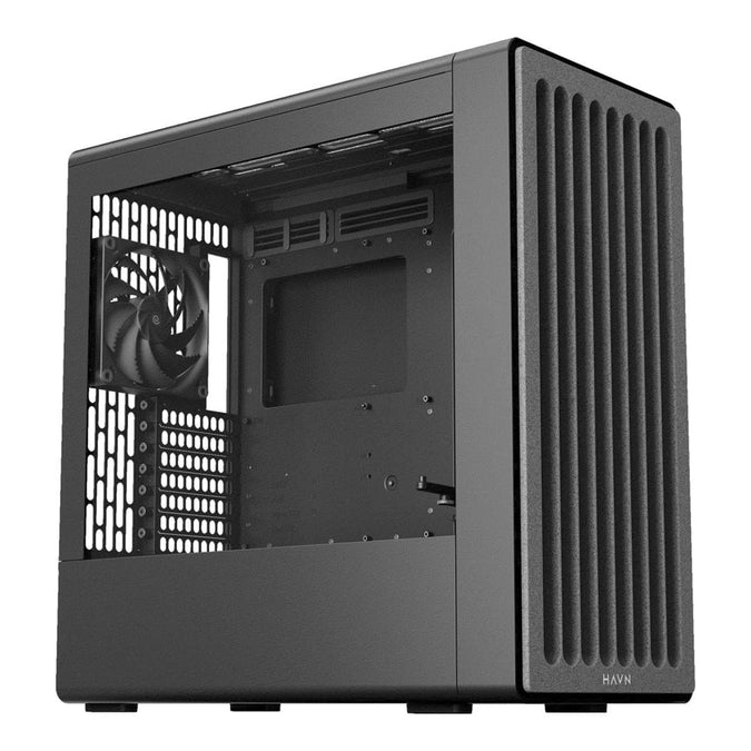 Aerocool HAVN BF 360 Flow Black EATX case - Adjustable GPU Bracket - Supports up to 7 fans (2x180; 1x140mm incl) - 2x 3.5'' or 4 | dynacor.co.za