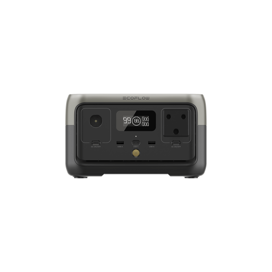 ECOFLOW RIVER 2 Portable Power Station - 256Wh LFP battery - 300W Output 110W Solar input - SA Socket | dynacor.co.za