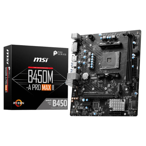 MSI B450M-APRO MAX II AMD AM4 MATX Gaming Motherboard | dynacor.co.za