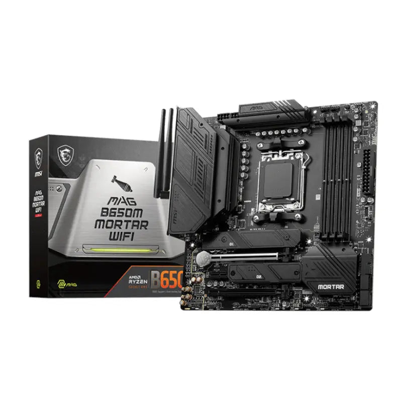 MSI MAG B650M Mortar WIFI AMD AM5 mATX Gaming Motherboard | dynacor.co.za