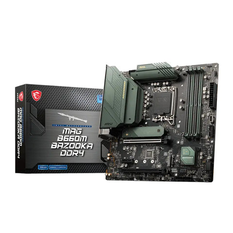 MSI MAG B660M BAZOOKA DDR4 Intel LGA1700 mATX Gaming Motherboard | dynacor.co.za
