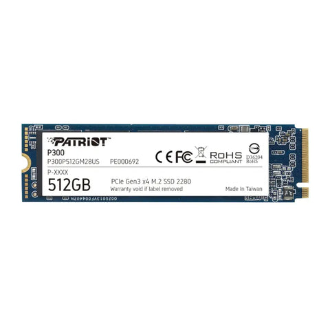 Patriot P300 512GB M.2 PCIe NVMe SSD | dynacor.co.za
