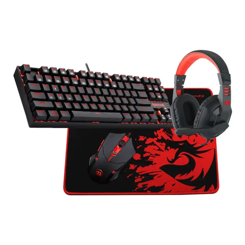REDRAGON 4IN1 Mechanical Gaming Combo Mouse|Mouse Pad|Headset|Mechanical Keyboard | dynacor.co.za