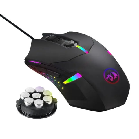 REDRAGON CENTROPHORUS 7200DPI RGB Gaming Mouse - Black | dynacor.co.za