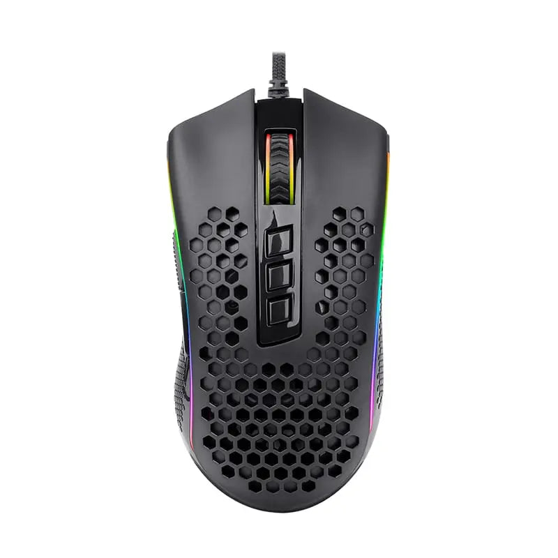 REDRAGON STORM 12400DPI 7 Buttons|Ergonomic Design|P3327 Optical Sensor|Lightweight Body|RGB Backlit gaming Mouse - Black | dynacor.co.za